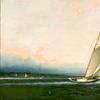 James Buttersworth (1817-1894) Yachts Racing, ca.  1860.  Oil on canvas, 14 x 22 inches Signed lower right 