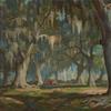 Original oil painting by Clarence Millet (La., 1897-1959), titled Moss-Laden Oak Trees, signed lower left (est.  $4,000-$6,000).