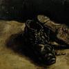 Vincent Van Gogh, A Pair of Shoes, One shoe upside down, 1887, oil on canvas, Private Collection