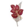 Lot 36: Van Cleef & Arpels Gold, Platinum, 'Mystery-Set' Ruby, and Diamond Leaf Brooch, SOLD $781,250