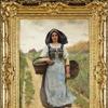 Charles Sprague Pearce (American, 1851 - 1914) "A Peasant Girl" oil on canvas, 36” x 24”