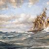 Three important nautical themed artworks by the renowned British painter Montague Dawson will be in the Oct.  26 auction.