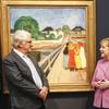 Billionaire SAP co-founder Hasso Plattner and Chancellor Dr.  Angela Merkel in front of Edvard Munch's "Girls on the Bridge" at Museum Barberini.  The painting sold for $54.5 million at Sotheby's in Nov.  2016.