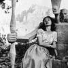 Detail of photograph: Dorothea Tanning and Max Ernst with his sculpture, Capricorn, 1947.  © John Kasnetsis