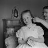 Larry Fink, First Communion, Bronx, NY, 1961, from the series Making Out 1957-1980, silver gelatin print, 54/75, 15 1/8 x 19 1/4 inches, Gift of Stephen L.  Singer and Linda G.  Singer, © Larry Fink.  