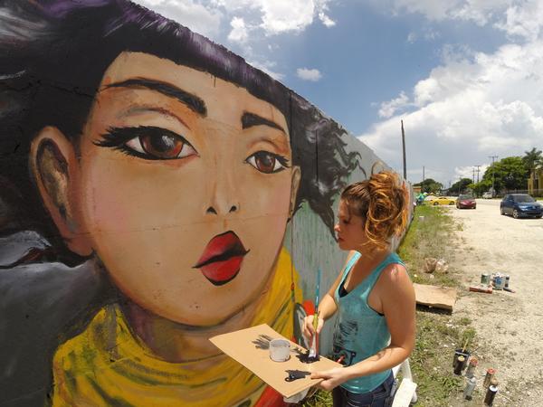 Aquarela Sabol exhibits her work along with fellow artists: Alessandro Abate, Nate Dee, Rei Ramirez and Teepop of the Little Haiti Mural Project curated by Yuval Ofir.  