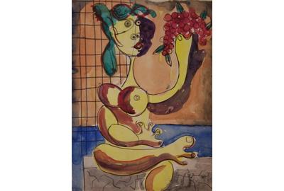 William Baziotes, Woman wiht Grapes, 1936-39, 12 x 9 inches