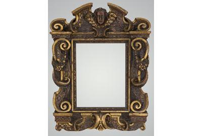 Italian Carved, Gilt, and Walnut Sansovino Frame