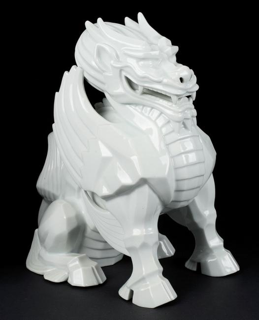 Sakaida Kakiemon XII - Okimono or Modernist, Faceted Kirin