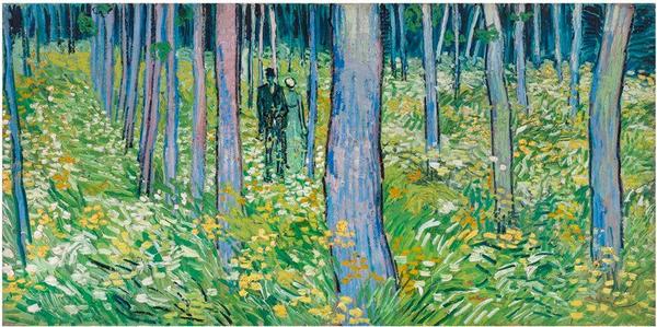 Vincent van Gogh (Dutch, b.1853, d.1890); Undergrowth with Two Figures; 1890; oil on canvas; Bequest of Mary E.  Johnston; 1967.1430.   