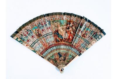 This antique French handpainted fan will be offered in June.  