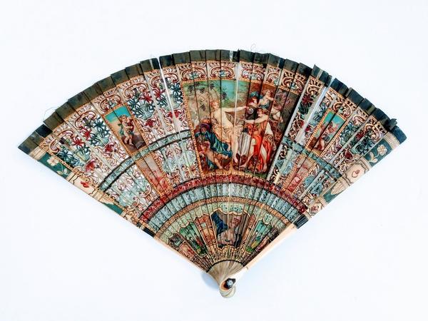 This antique French handpainted fan will be offered in June.  