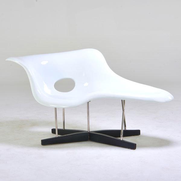 Lot 755, Style of Charles and Ray Eames, Chaise lounge, $500-700.