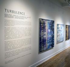 Turbulence installation view with works by Anthony Wigglesworth, Lisa Corinne Davis, Sydney Cash and John Mendelson