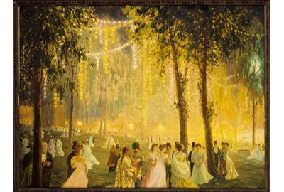 William Samuel Horton (1865–1936), Nighttime Festivities Held by President Loubet at the Elysée Palace in Honor of Alfonso XIII, 1905, oil on cardboard, Musée Carnavalet, Paris, © Musée Carnavalet/Roger-Viollet 