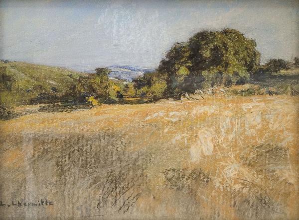 Pastel by Leon Augustin L’Hermitte (France, 1844-1925), headline lot in Eldred's Fine & Decorative Art auction.  