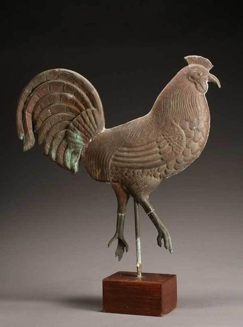 American Molded Full-Body Copper and Cast-Zinc 'Rooster' Weathervane ($2,000-$3,000)