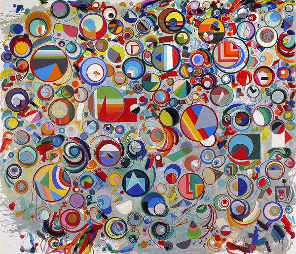 Space Signs #3, 1968.  Oil on linen, 72 x 84 inches.