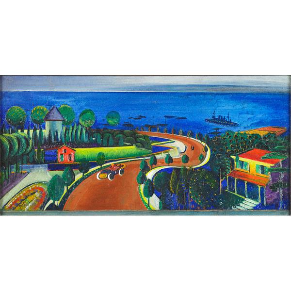 Lot 15: Preston Dickinson, The Drive, ca.  1914, $30,000-50,000