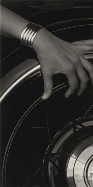 Alfred Stieglitz, Georgia O'Keeffe—Hand and Wheel, 1933, gelatin silver print sheet (trimmed to image): 24.2 x 19.1 cm (9 1/2 x 7 1/2 in.) mount: 51.7 x 41.8 cm (20 3/8 x 16 7/16 in.) National Gallery of Art, Washington, Alfred Stieglitz Collection