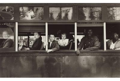 Robert Frank, Trolley—New Orleans, The Americans, plate 18 (portfolio), 1955, gelatin silver print, National Gallery of Art, Gift of Maria and Lee Friedlander, © Robert Frank, from The Americans.