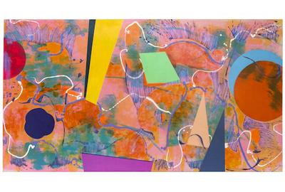 Walter Darby Bannard.  East of Eden #2 (16-12), 2016.  Acrylic on canvas.  56 x 101 inches