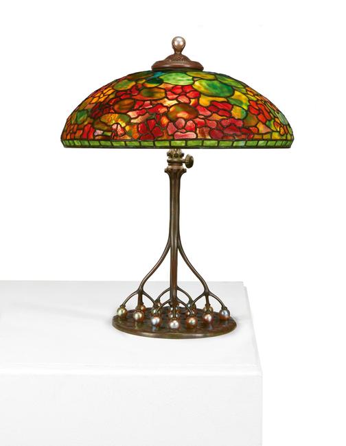 TIFFANY “NASTURTIUM” TABLE LAMP, Lot 27, brought $206,250.