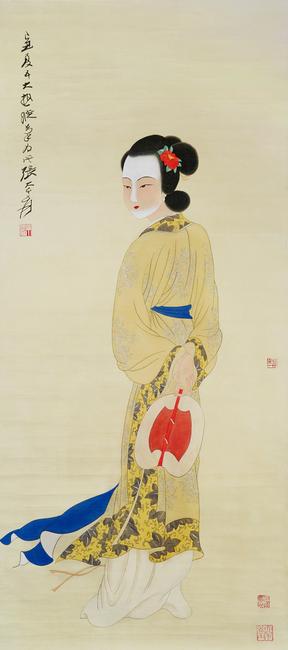 "Lady With Fan" by Zhang Daqian.  Gianguan Auctions, June 17th.