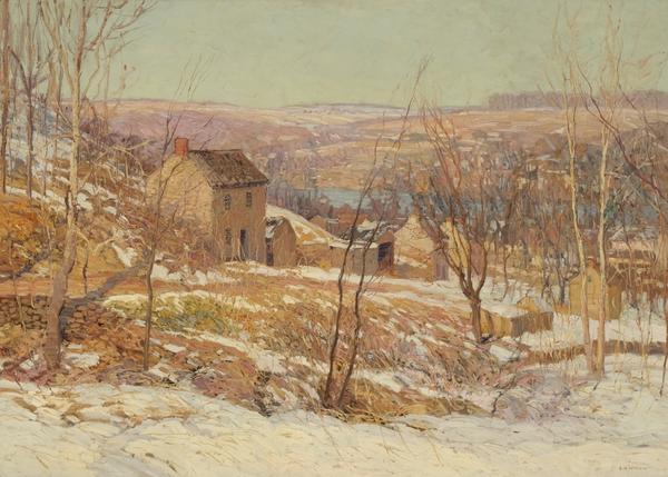 Edward Willis Redfield, Winter in the Valley, oil on canvas, 36 x 50 in., Reading Public Museum, 1928.68.1