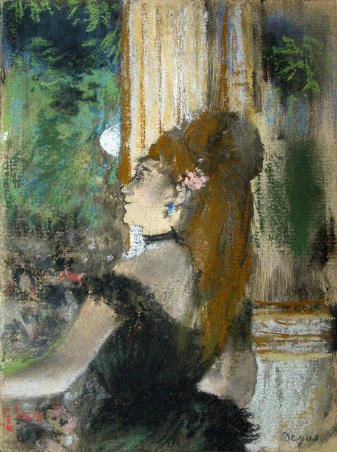 Edgar Degas (French, 1834 – 1917), The Singer (La Chanteuse), c.  1877 – 1878, pastel over monotype on paper, Gift, Miss Martha Elizabeth Dick Estate, 1976.46.1