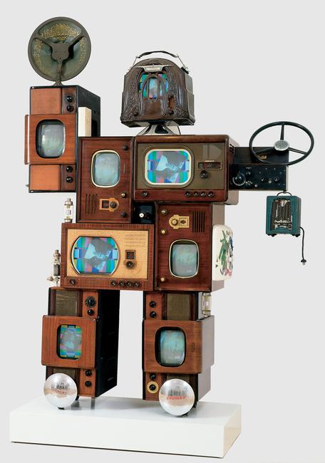 Nam June Paik, Powel Crosley, Jr., mixed media (parts from a variety of Crosley products), John J.  Emery Endowment and The Edwin and Virginia Irwin Memorial, 1992.140