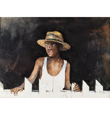 Stephen Scott Young (FL/SC/Bahamas, b.  1957-), Tenth Son, watercolor, 21 x 29¼in (sight), signed and dated ’99 at lower right, inscribed ‘First Study Shelley’s Brother.  Estimate: $30,000-$50,000