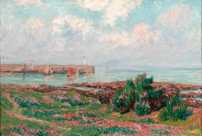 Le Matin Diélette (Morning, Diélette) by Henry Moret.  Dated 1912.  