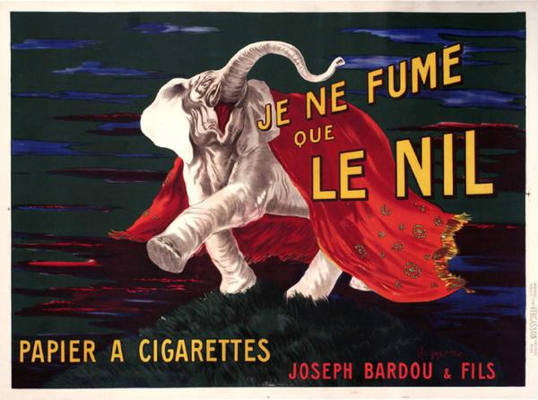 Leonetto Cappiello, Le Nil, 1912.  63 x 47 inches, lithograph.