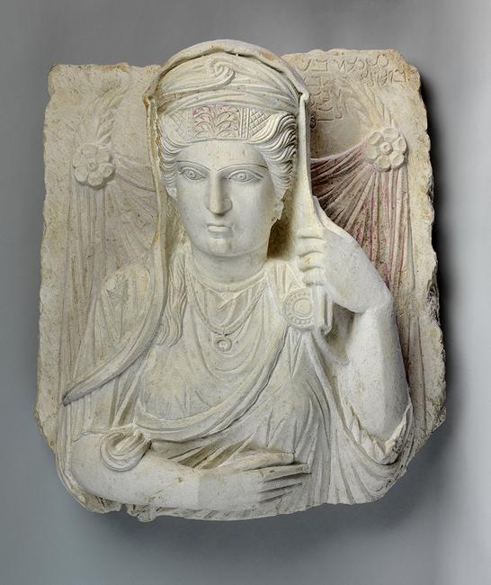 Palmyrene Relief, Mortuary Portrait of Yedi’at.  Limestone, 1st-2nd centuries CE (Roman) Palmyra, Syria 