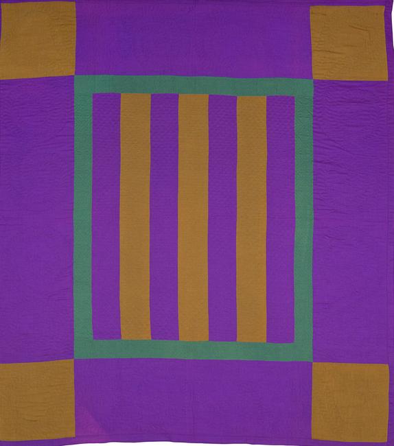 Bars, c.  1920.  Lancaster Co., Pennsylvania.  Wool, cotton, 84 x 76.  IFAF Collection