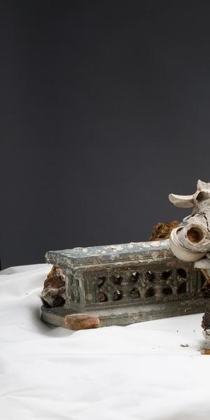 Concretion of ceramics, approx.  1450–1500.  Vietnam.  Stone, antler, shell, corroding iron, and remains of sea creatures.  Asian Art Museum, Acquisition made possible by Betty and Bruce Alberts, Will and June Arney Roadman, Annie and Cameron Dorsey, Jean and Lindsay MacDermid, Rhoda Stuart Mesker, and Ann Witter, 2000.31.  Photograph © Asian Art Museum.