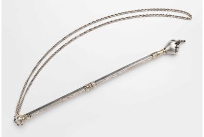 Torah Pointer (Yad), Birmingham, England, 1843-1844, silver and gold (gilding), Museum Purchase and Hugh Trumbull Adams Fund, 2018-326