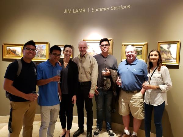 Laguna College of Art and Design (LCAD) partnered with Dawson Cole Fine Art to hold an exhibition celebrating Jim Lamb's Summer Artist in Residence workshop at LCAD.  