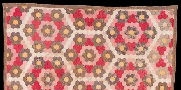 Pieced Honeycomb Quilt Sarah Winifred Cobb (1842-1917) and Rachel, Richmond Kentucky, ca.  1850, Plain and printed cottons Gift of Katherine Phelps Burnam Flood, 2019.609.2