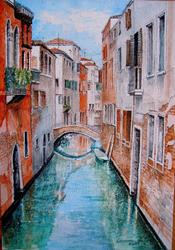 Image: “View from the Bridge in Venice” by Leonora de Lange 