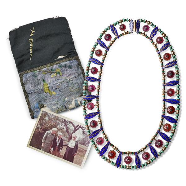 Lot 2051 - Marie Zimmermann - Enameled Yellow Gold & Gemset Collar Necklace - $35,000 - 55,000