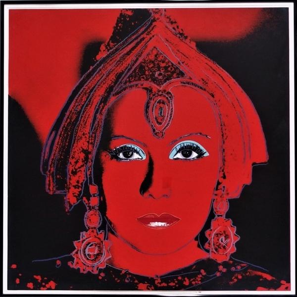 Original screenprint depiction of screen siren Greta Garbo as the legendary traitor Mata Hari by pop art icon Andy Warhol.