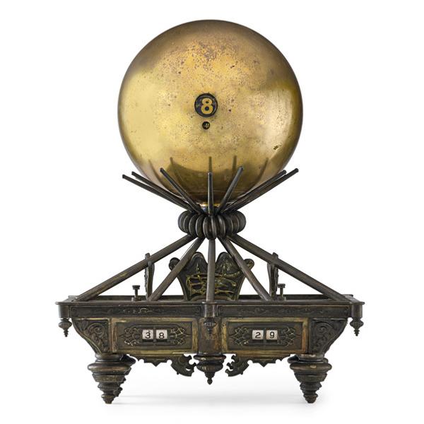 Lot 2169, Tiffany & Co.  Billiard Clock.  Est.  $20,000-30,000.  Sale Date: Sunday, September 22, 2013.