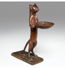 The top lot of the auction was this Diego Giacometti cast bronze,“Chat maitre-d’hotel,” circa 1967, in a pleasing reddish-brown patina, that earned $81,250.  It and many of the sale’s other top lots came from the collection of Eugene V.  and Clare E.  Thaw.