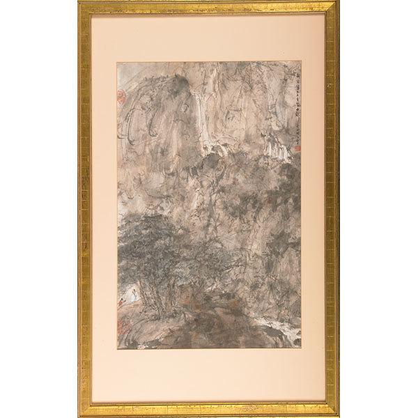 Lot 2359, Fu Baoshi, Untitled, Ink and color on paper, Sold for $156,250