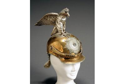 A late 19th-early 20th century Prussian Garde de Corps pickelhaube with parade eagle holds a $5,000-$10,000 estimate.