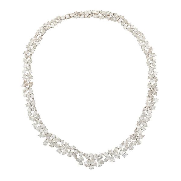 Lot 2500: Marianne Ostier Diamond and Platinum Necklace, $30,000-50,000.