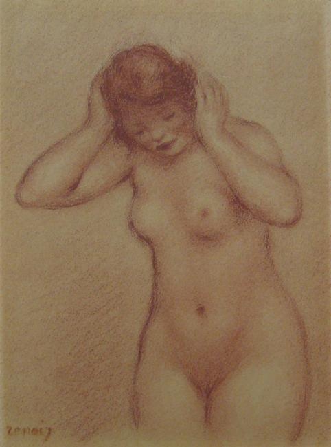 Pierre-Auguste Renior - sanguine drawing