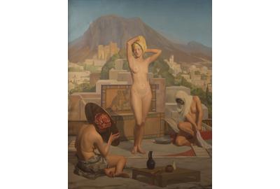 Lot 278: Robert Hale Ives Gammel, "Bathsheba", oil, 55 x 44 in., $10,000-15,000